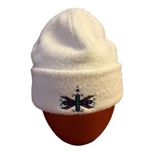 Turtle Fur Beanie Hat In White Fleece Girls OS